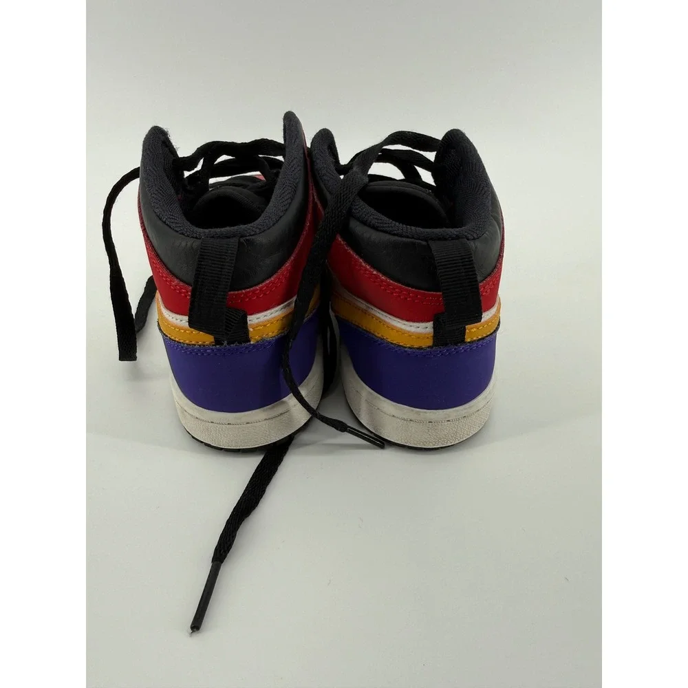 Jordan 1 Mid Multi-Color Kids Sneakers Red Blue Green Yellow 640734-125 Size 3Y